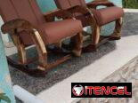 sillones de madera tapizados
