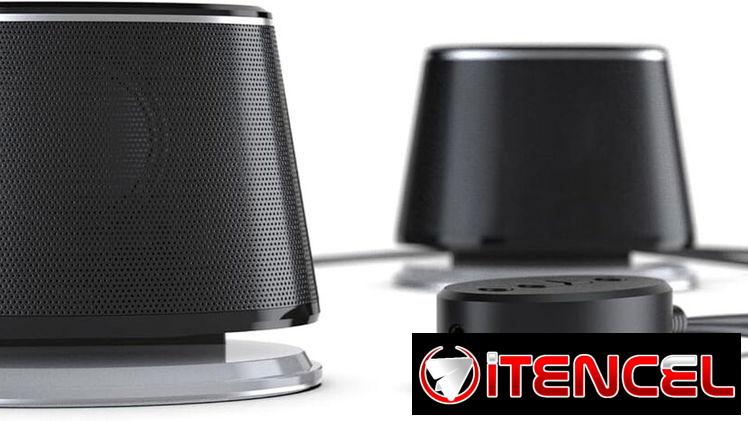 🔊 Bocinas Amazon Basics Bluetooth y USB con Luz Azul Para PC o Laptop Envío Disponible* + Garantía**