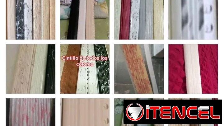 Cintillos plástico original y metálico dorados cenefa para cocinas y baños