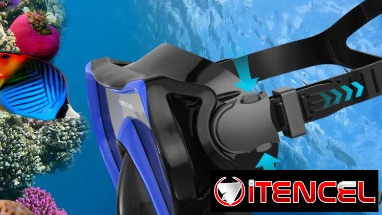 Kit de careta y snorkel/ Marco Azul.