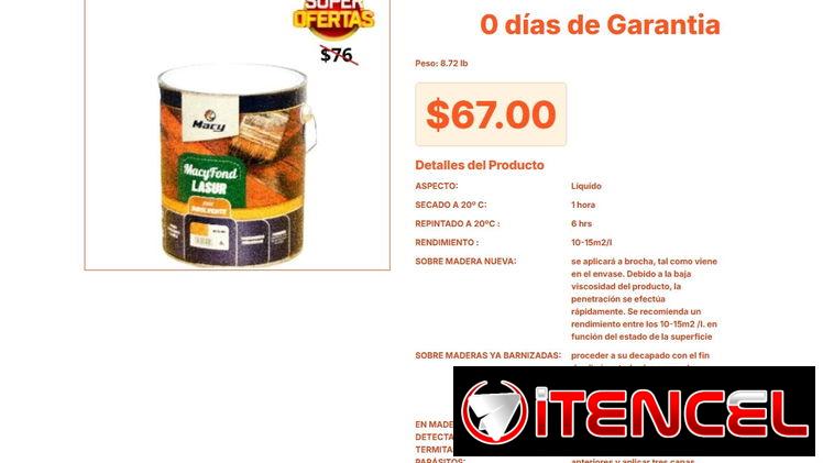Macyfond Lasur de 4L para Contratistas: Protector de Madera de Lujo Real VPT#-0188