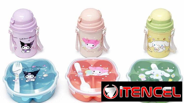 LONCHERA INFANTIL CON COMPARTIMENTOS +BOTELLA CON SORBETE