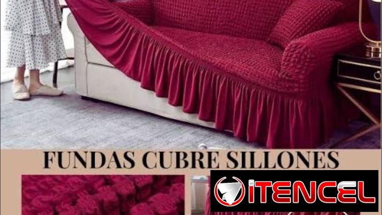 Forros para muebles 311, colores enteros con volantes