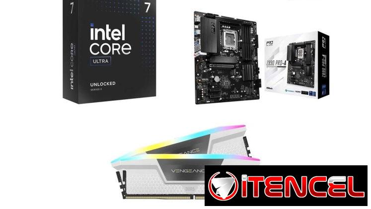 KIT Core Ultra 7 265K 🤩 Core Ultra 7 265K + ASRock Z890 Pro-A  + 32GB RGB ✅0km intel KIT NUEVA KIT pc NUEVO