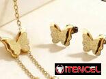 Joyas de acero quirúrgico plateado y dorado. El oro moderno más duradero y con más brillo