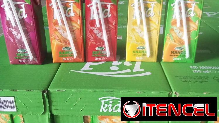 Jugos kid de  200ml  5 sabores disponibles a 0.27usd por parlet de 160 cajas.