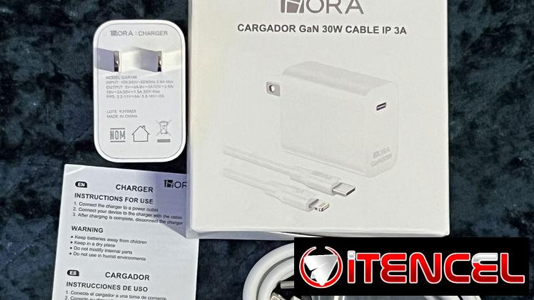 Cargador de iPhone carga súper rápida 30W