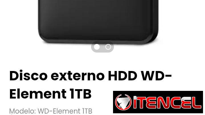 Disco externo HDD WD-Element 1TB. Disco duro portatil WD Element  1TB