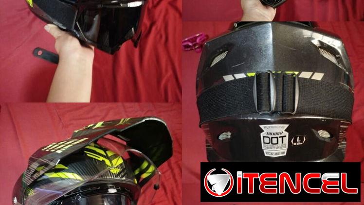 Casco integral de Cross con sus gafas