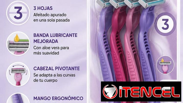 MAQUINAS DE AFEITAR DESECHABLES, 4 UNIDADES