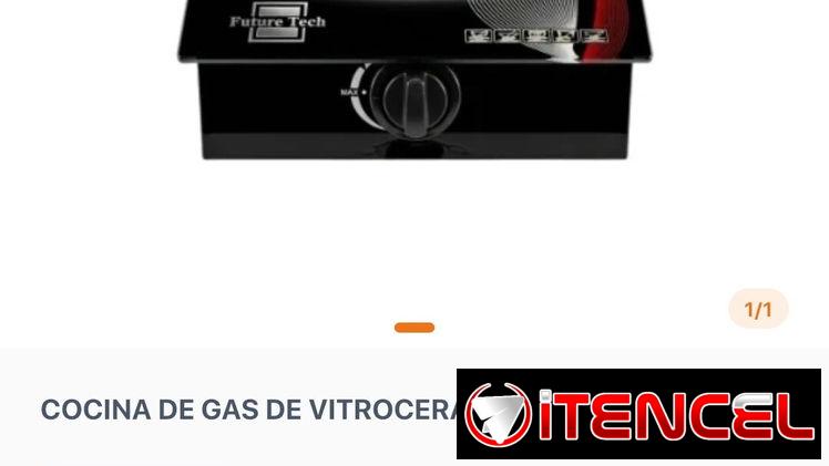 Cocina de gas vitrocerámica
