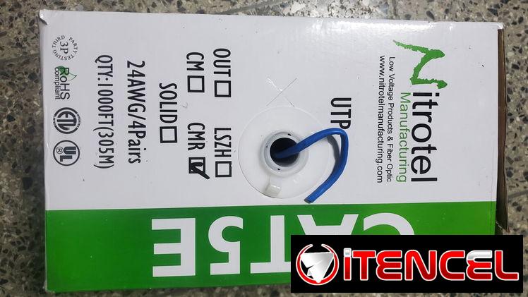 Cable utp categoría 5E en 45mil cup