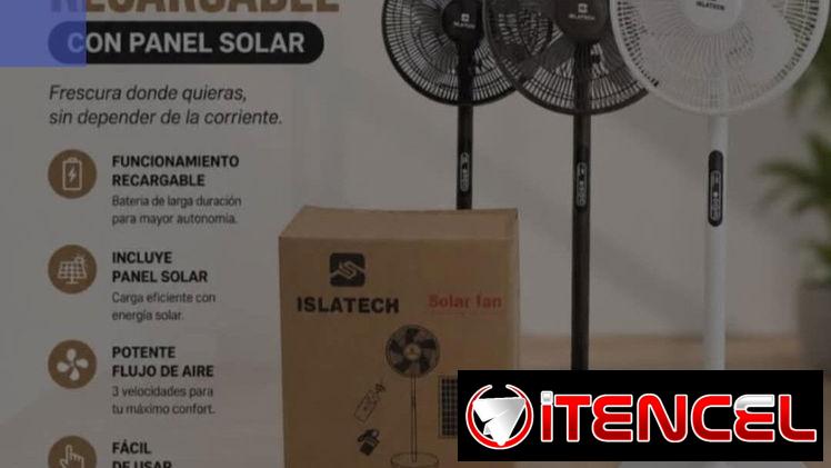 VENTILADOR SOLAR RECARGABLE