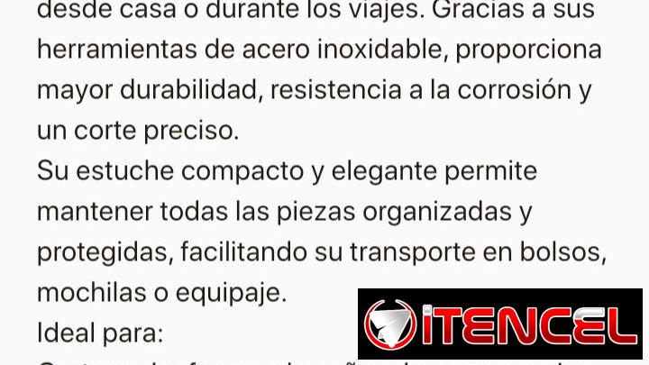Kit manicura pedicura 12 piezas
