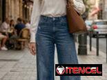Pantalones anchos, jeans pierna ancha de tiro