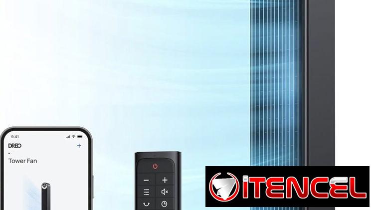 Ventilador de torre moderno con bluethooth
