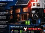Cámara de seguridad solar 3 lentes