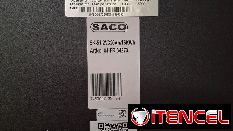 🔋 BATERIA 16K / MARCA : SACO 🔋