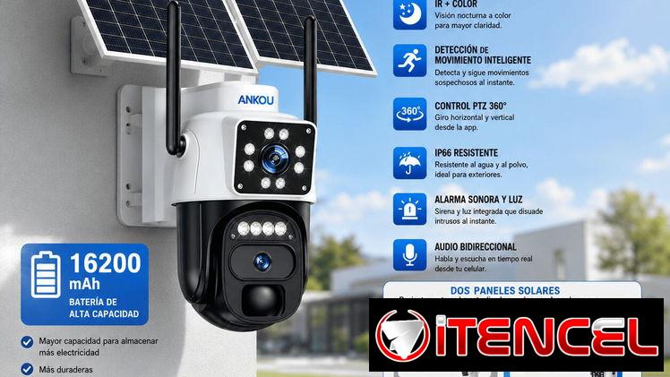 Cámara de vigilancia 24/7 Solar/ 10Mpx