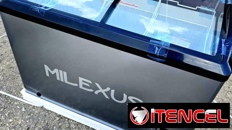 NEVERA EXHIBIDORA HORIZONTAL  9 PIES MARCA MILEXUS  COLOR GRIS