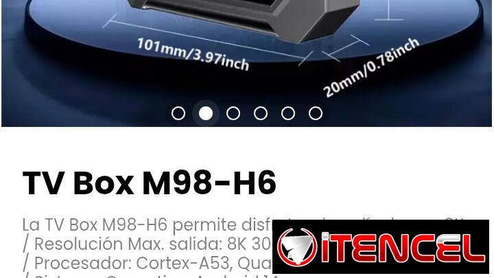TV Box M98-H6. Se incluye: Mando a distancia y cable HDMI