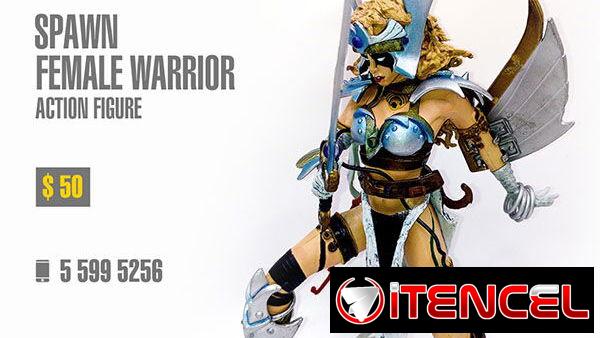 SPAWN FEMALE WARRIOR ACTION FIGURE