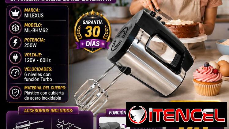 🎂 MEZCLADORA 🍰 DE MANO ELECTRICA MILEXUS 250W. MENSAJERIA CON FACTURA Y GARANTIA. 📲 54833699