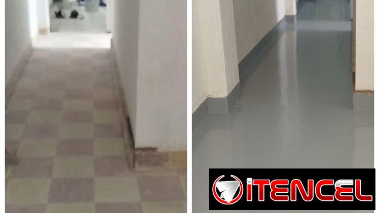 Aplicación de resina epoxica para superficies industriales y de alto transito