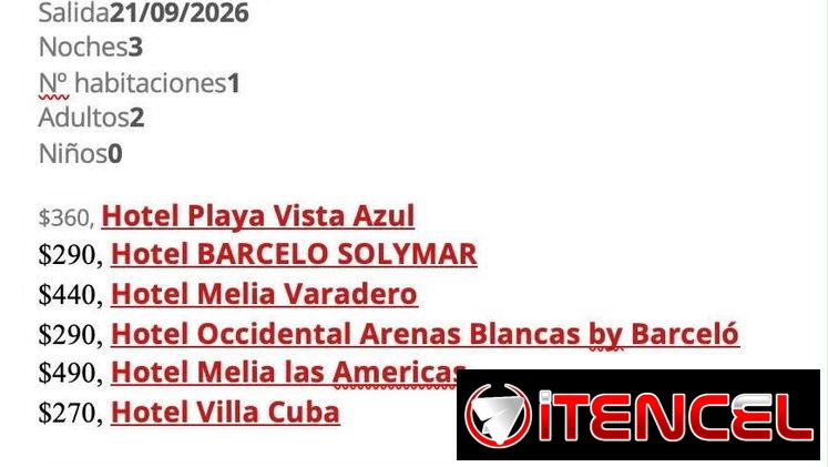 Ofertas hoteles en varadero