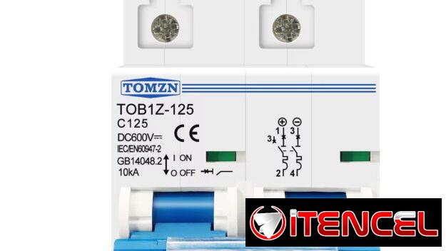 Breaker DC (Corriente Directa) TOMZN , de 125A de 2 polos (Vedado)