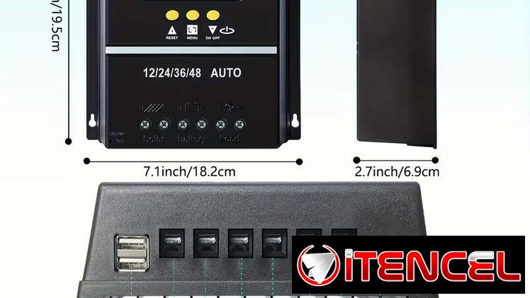 Control de carga de panel solar 100A  MPPT y PWM leer dentro