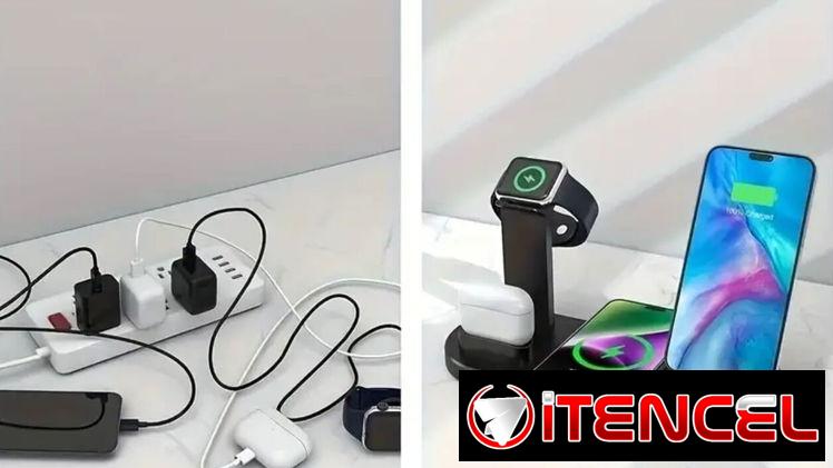 Base para que cargue todos sus dispositivos Apple en un mismo lugar!! + V8 y Tipo C (Android)