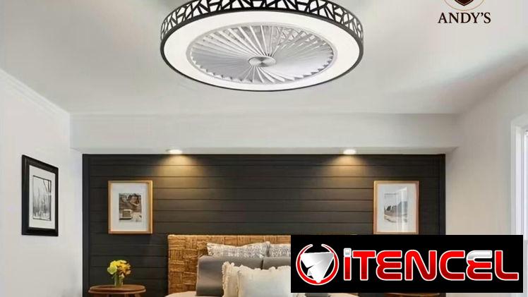 Lámpara con ventilador de techo