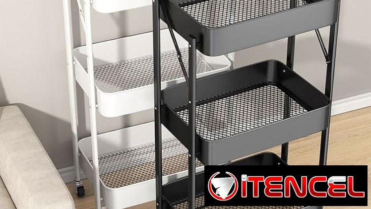 🛒 Carrito Organizador Plegable con Ruedas – Orden práctico y elegante!
