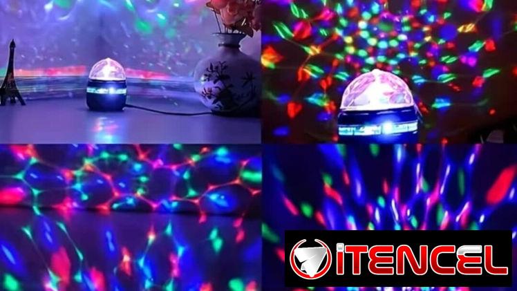 Luz de bola de discoteca RGB