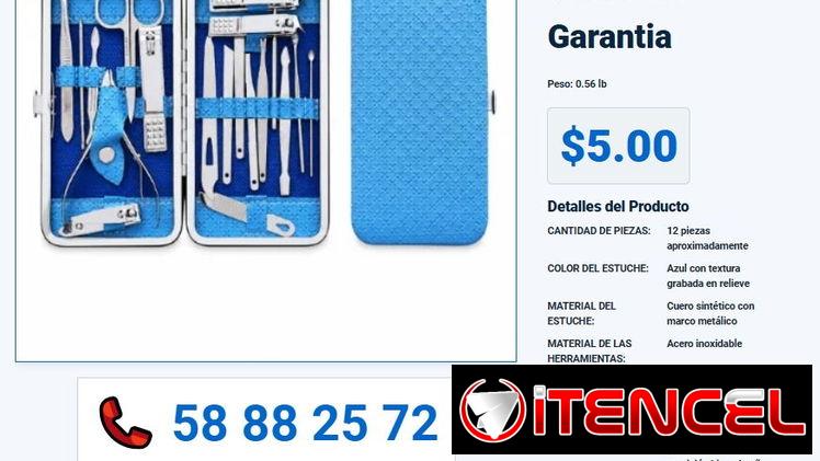 KIT DE MANICURA Y PEDICURA CON ESTUCHE PREMIUM 12 PCS VPT