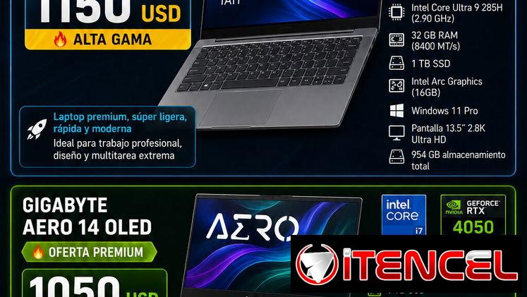 LAPTOPS 2026 ✨ Nuevas – Selladas en Caja – OKM   Intel • 🔴 AMD 🟢 Acer • 🟣 Asus 🟡 HP • 🔵 Lenovo • ⚫ Dell W  53321047