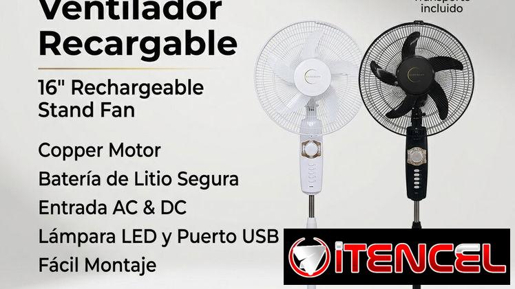 Ventilador recargable 16 pulgadas