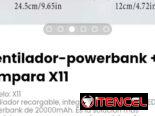 Ventilador-powerbank + lámpara X11 Modelo: X11