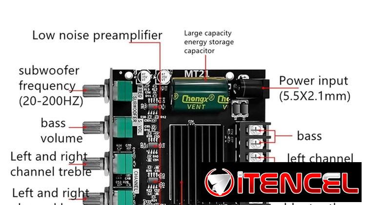 Placa Amplificadora para Bocinas y Subwoofer