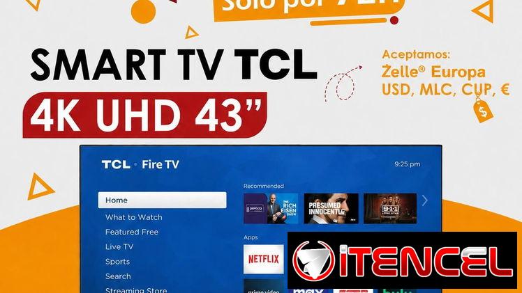 Smart TV TCL 4k UHD 43 pulgadas