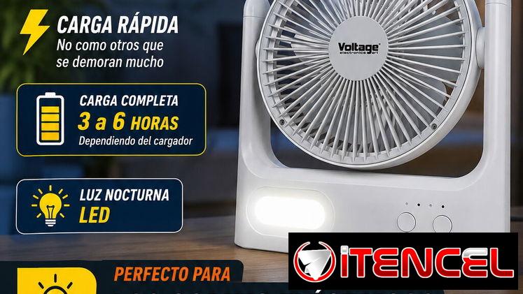 🔋 Ventilador Recargable de 6” El aliado perfecto para los apagones y cortes eléctricos.
