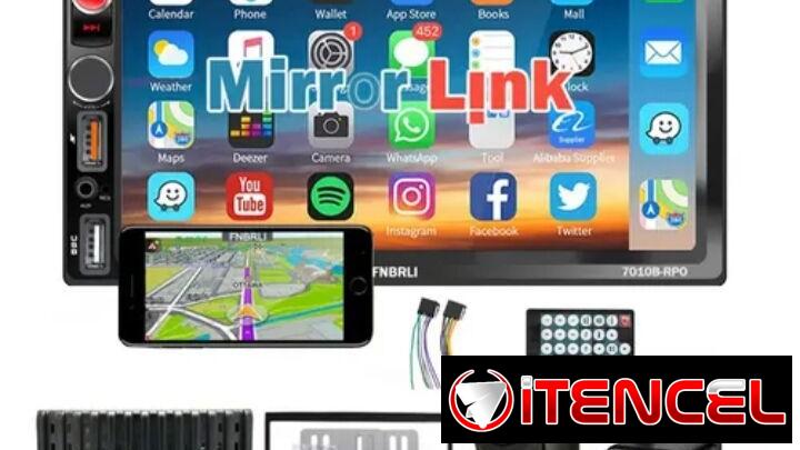 Reproductora Pantalla 7 pulgadas Mp5 , mirror link, Bluetooth, USB, radio 2 mando, camara trasera
