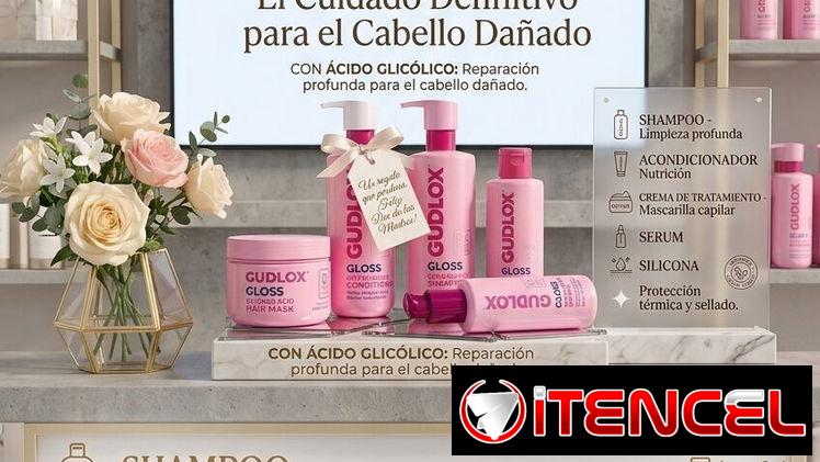 🧴Set Gudlox, shampoo, acondicionador, mascarilla,serum,silicona🧴