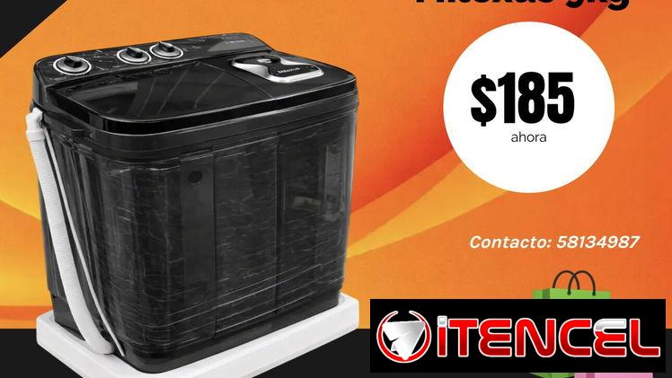 Lavadora Milexus Semiautomática de 9kg Versión Negra