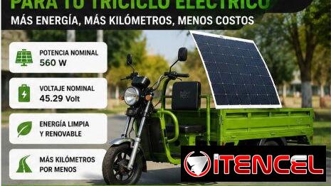 Kit Solar para Triciclo Electrico con Instalacion