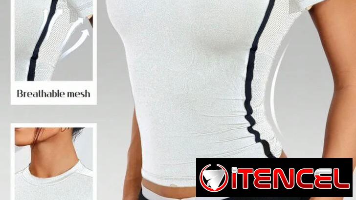 Top blanco, deportivo, talla S