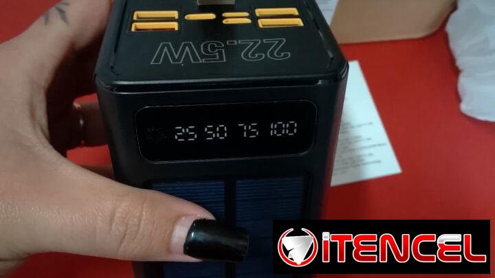 Cargador portátil de 60000mah con panel solar