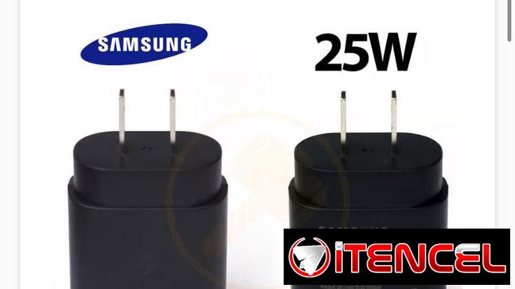 Cargador Samsung tipo c super fast 25w color negro precio 10usd