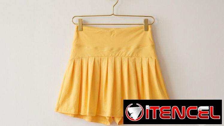 Falda Pantalón Deportiva / Skort de Tenis Amarillo / Licra